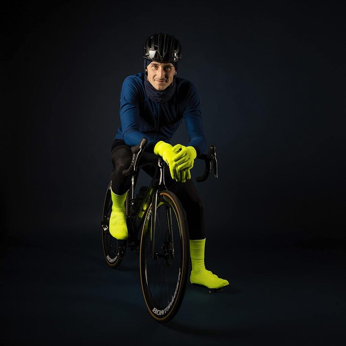 Велосипедні рукавички GripGrab водонепроникні термо, жовті Hi-Vis (M/L)