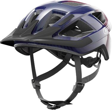 ABUS Stadthelm Aduro 3.0 – спортивний шолом для міста та туризму, розмір L (58-62 см), фіолетовий, стильний дизайн, для їзди на велосипеді та верхової їзди