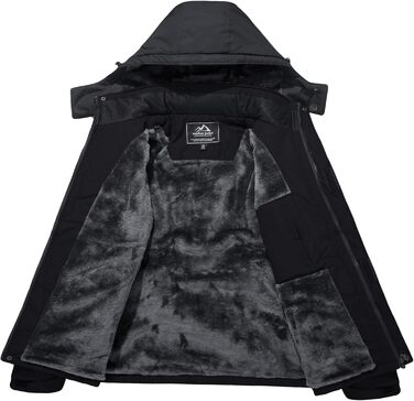 Чоловіча зимова куртка MAGCOMSEN з флісовою підкладкою, водонепроникна та вітронепроникна, тепла софтшел куртка для активного відпочинку з капюшоном, чорний/сірий колір