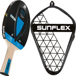 Ракетка для настільного тенісу Sunflex Color COMP B25: професійна, ITTF сертифікат, блакитна гума, для початківців, легка вага + чохол