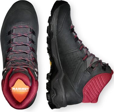 Жіночі трекінгові черевики Mammut Nova IV Mid LTH, 42 EU, чорний/червоний