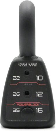 PowerBlock Регульована штанга з набором гир, 15.9 кг - довговічне тренувальне обладнання для дому та спортзалу