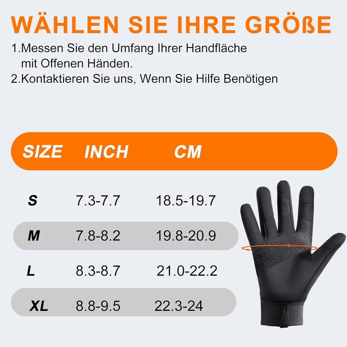 Чоловічі зимові рукавички GINTRON з екраном, термо рукавички, велосипедні рукавички, водонепроникні, вітрозахисні, для бігу, чорні