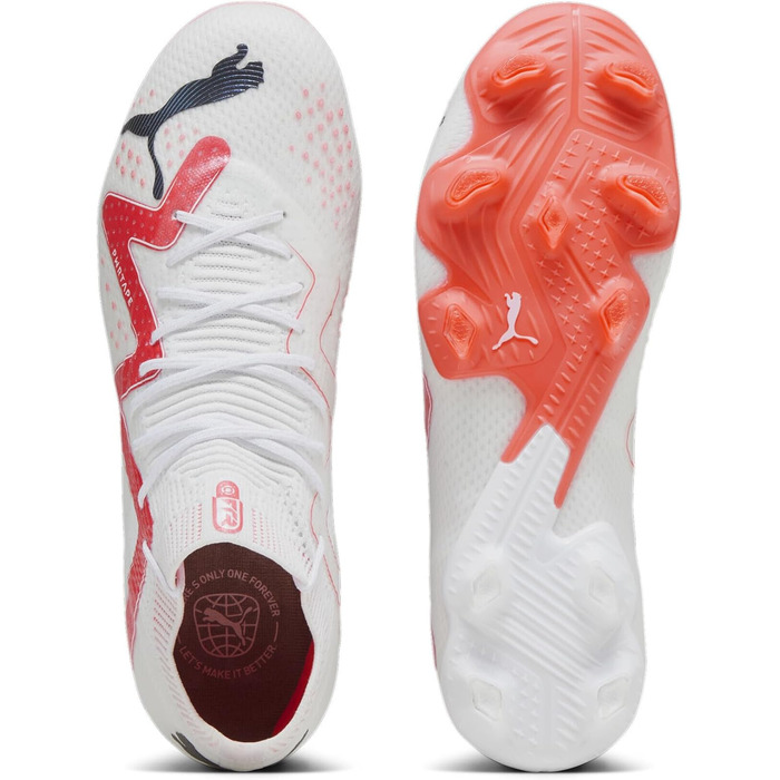 Жіночі футбольні бутси PUMA Future Ultimate FG/AG, 36, білий, чорний, червоний (Fire Orchid Red)