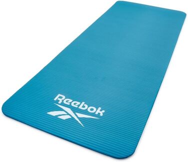 Reebok килимок для фітнесу 15 мм, синій, нековзкий, натуральна гума, для тренувань, фітнесу та домашніх занять