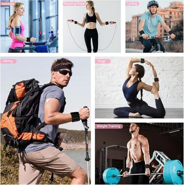 Важкі манжети на зап'ястя Omtofo, 2 шт (по 0,45 кг), регульовані, для йоги, танців, пілатесу, аеробіки, кардіо, ходьби, зелені (чорні)