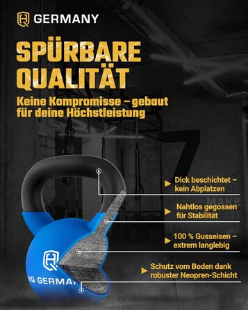Гантель з неопрену HQ Germany® | Чавунна гантель | 2-32 кг | Стартові набори | Допуск ваги ±2,0%