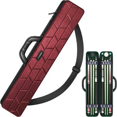 Чохол для більярдного кия Pool-Queue-Tasche: міцний кейс на 10 київ з м'якою шкіряною ручкою та плечовим ременем, для перенесення, чоловічий, однотонний (Getaway Solids)