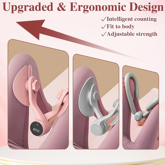 Тренування тазового дна: пристрій для жінок та чоловіків, тренування м'язів стегон та тазу, тренажер для ніг вдома, рожевий
