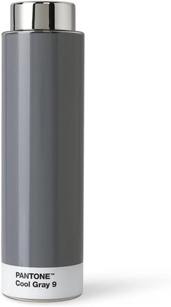 Пляшка для води Pantone з тритану та нержавіючої сталі Cool Gray 9, 620 мл