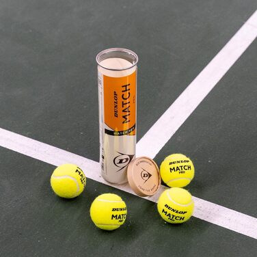 М'яч для тенісу Dunlop Match Pro для піску, хард-корту та газону – Amazon Exclusive, 3x 4 шт.