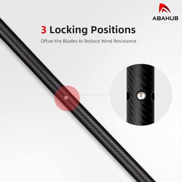 Весло для каяка Abahub, карбоновий стрижень, 220–240 см, регульоване, з ремінцем, для каякінгу, каное, човнів, пластикова лопать, чорне з шестигранним малюнком