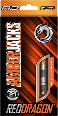 Дротики RED DRAGON Amberjack з металевим вістрям, набір з крилами та хвостовиками