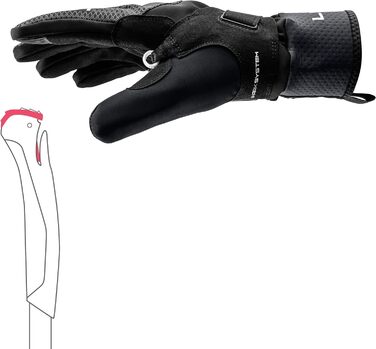Рукавички LEKI CC Thermo Shark чорні, термоізоляційні, розмір 7