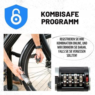 Блокувальник велосипедів Kryptonite Combo Standard 12 мм Комбінований - Захист від викрадення, для велосипедів та скутерів