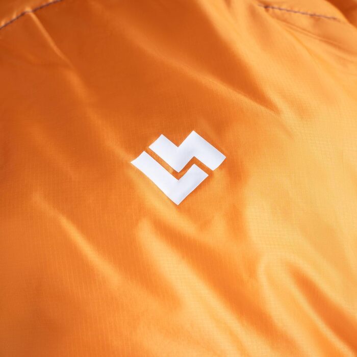 Сплячий мішок Alpinus Ultralight Pro 850 для дорослих, 215x80 см, двошарова ізоляція, оранжево-морський колір