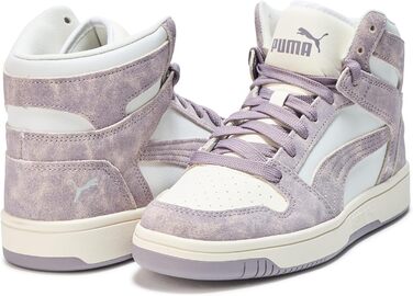 Кросівки PUMA Rebound Layup Mid для жінок, 42 EU, сірий, сливовий, білий, Ah25