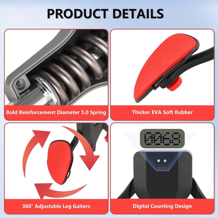 Тренажер для ніг Kraft 35 кг для дому: опір для чоловіків та жінок, тренажер для стегон, фітнес-обладнання для дому та вулиці