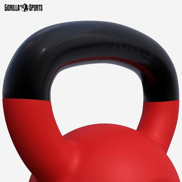 Гиря GORILLA SPORTS 12 кг з вініловим покриттям, чавунна, для фітнесу та силових тренувань