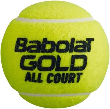 Тенісні м'ячі Babolat Gold All Court, 72 шт. (24×3), для дорослих гравців і тренерів, універсальні, високоякісні, у тубах