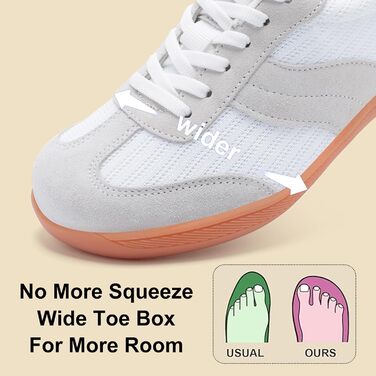Жіночі широкі кеди для фітнесу та бігу Barfußschuhe (38 EU, Сіро-білі) Zero Drop