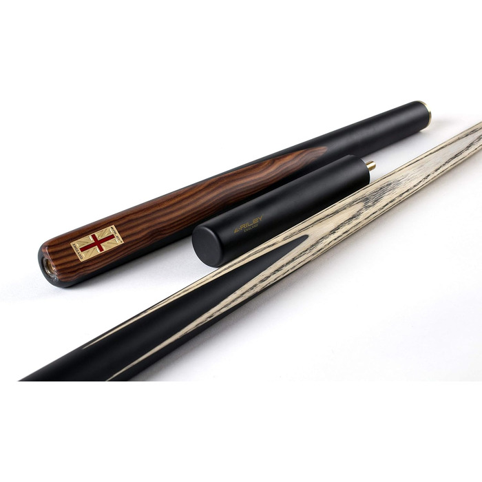 Кю Riley England Snooker: Бік, кейс, 145 см, ручна сплетіння ебену, вершинка 9.5 мм, подовжувач 15 см