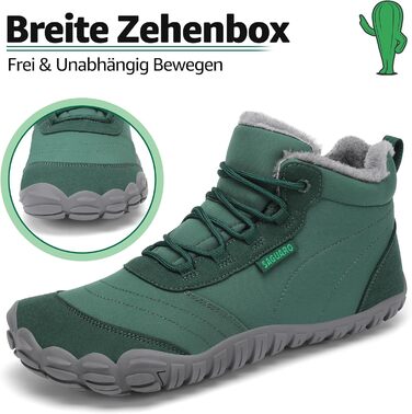Зимові барфутбові черевики Saguaro з підкладкою, для жінок та чоловіків, розмір EU 36-48 (EU 44, темно-зелений)
