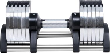 Регульована гантель - гантель з підставкою, компактна гантель для жінок та чоловіків, тренування та фітнес вдома, 6 рівнів ваги 2-24 кг