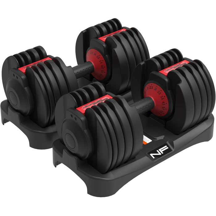 Регульовані гантелі 24 кг з антиковзним покриттям для фітнесу та тренувань вдома