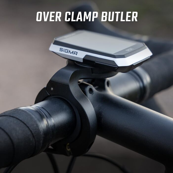 Велокомп'ютер SIGMA ROX 4.0 Special Edition GPS бездротовий з навігацією та кріпленням OVERCLAMP Butler | Сумісний з E-Bike, вимірювач висоти, білий колір