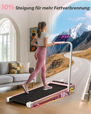 Складана бігова доріжка Cardirun 6-в-1 для дому та офісу, Walking Pad з регулюванням нахилу, 3.0 л.с., LED-дисплей, витримує до 150 кг, без встановлення