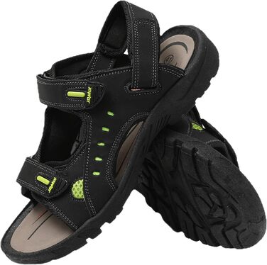 Чоловічі сандалі JOMIX для активного відпочинку на липучках: пляж, гори, подорожі (41 EU, чорні)