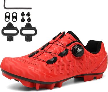 NGARY Велосипедні кросівки MTB для гірського велосипеда, дихаючі кросівки для катання, сумісні з SP 2 болтами, з шипами, для активного відпочинку (39 EU, B)