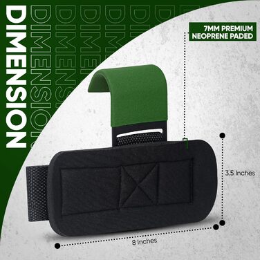 Набори для тяги 5 Element: Допоміжні петлі для силових тренувань (пара) - гачки для тяги, обладнання для чоловіків та жінок, 8 мм неопрен, для важкої атлетики, підтягувань, вправ на плечі, армійний зелений