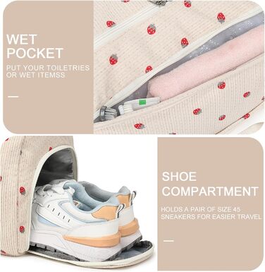 Спортивна сумка для жінок та дівчат: тренування, подорожі, вихідні. З відділенням для взуття та мокрих речей