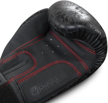 Боксерські рукавички BUDDHA FIGHT WEAR Fantasy Luzbel 16 унцій, пурпурні, для Муай Тай та кікбоксингу, преміум штучна шкіра, антимікробна підкладка, посилені шви, різні дизайни