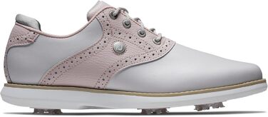 Жіночі гольф-туфлі FootJoy Tradition, білий, темно-синій, фіолетовий (41.5 EU, світло-сірий, рожевий)