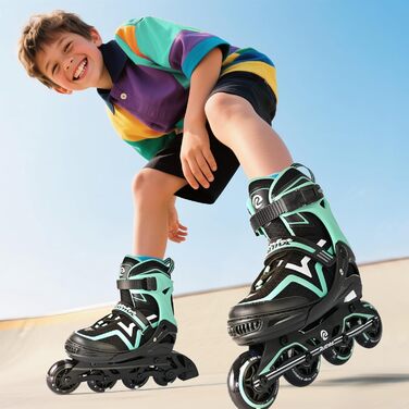 Регульовані ролики для дітей (хлопчики та дівчатка), світлові ролики для дітей 6-12 років, світлові ролики для жінок та чоловіків