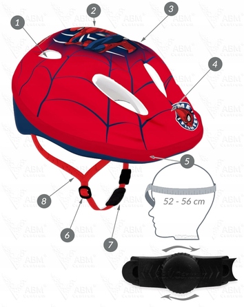 Комплект захисту: наколінники, налокітники та шолом для роликів, скейта та велосипеда Spider-Man