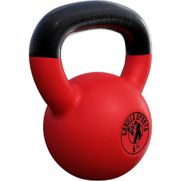 Гиря GORILLA SPORTS 6 кг – чавунна з вініловим покриттям для фітнесу та силових тренувань