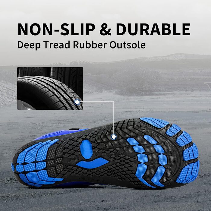 Чоловічі шкарпетки Grand Attack Barfußschuhe, мінімалістичні крос-тренери, підошва Zero Drop, широка передня частина (40.5 EU Weit, Zt609 Black Blue)