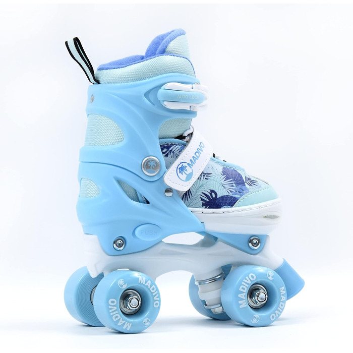 Роликові ковзани MADIVO Love Kinder для дівчаток, регульовані, 30-33, блакитні