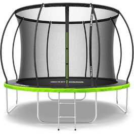 ZIPRO JumpPro Premium Трамплін для дітей Outdoor, садова модель з сіткою, захист від УФ, водостійкий, проста збірка, вантажопідйомність до 150 кг, діаметр 252/312/374/435/496 см