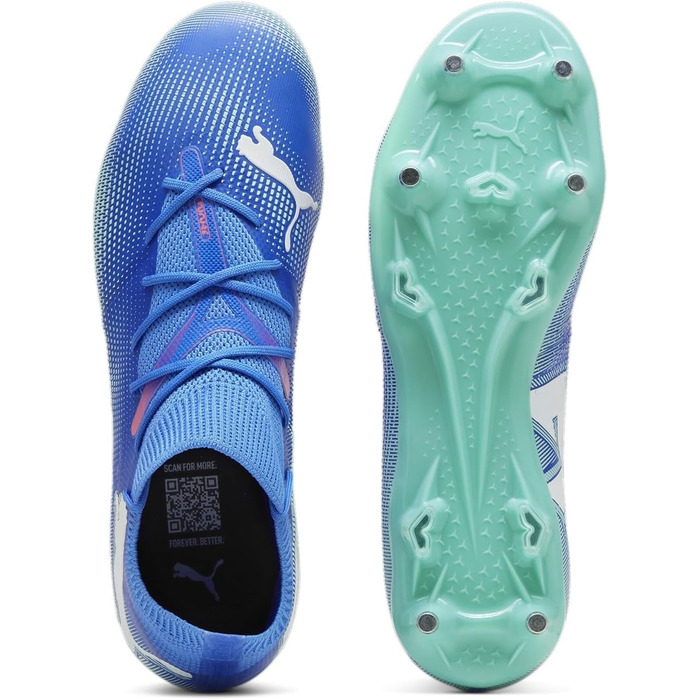 Кросівки для футболу PUMA Future 7 Match Mxsg - 40 EU, Bluemazing/Puma White/Electric Peppermint
