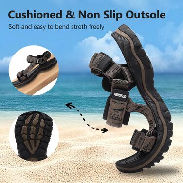 Чоловічі трекінгові сандалі SYKT для туризму та відпочинку (армійний зелений, 40 EU)