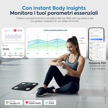 Інтелектуальна вага для тіла з ITO-екраном, електрична, для вимірювання жиру, з безкоштовним додатком