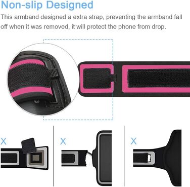 Брелок-тримач для iPhone 16, 15, 14, 13, 12, 11 від JEMACHE для занять спортом (рожевий)