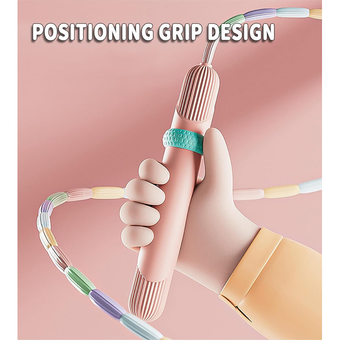 Дитяча скакалка з намистинами, м'яка, регульована, для фітнесу, тренувань та виховання, рожева та зелена