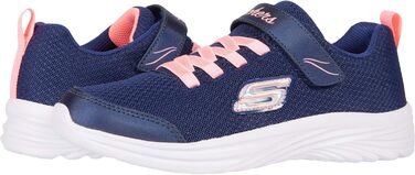 Кросівки Skechers для дівчаток 302450L, розмір 28.5 EU, темно-сині з кораловою обробкою, сітка
