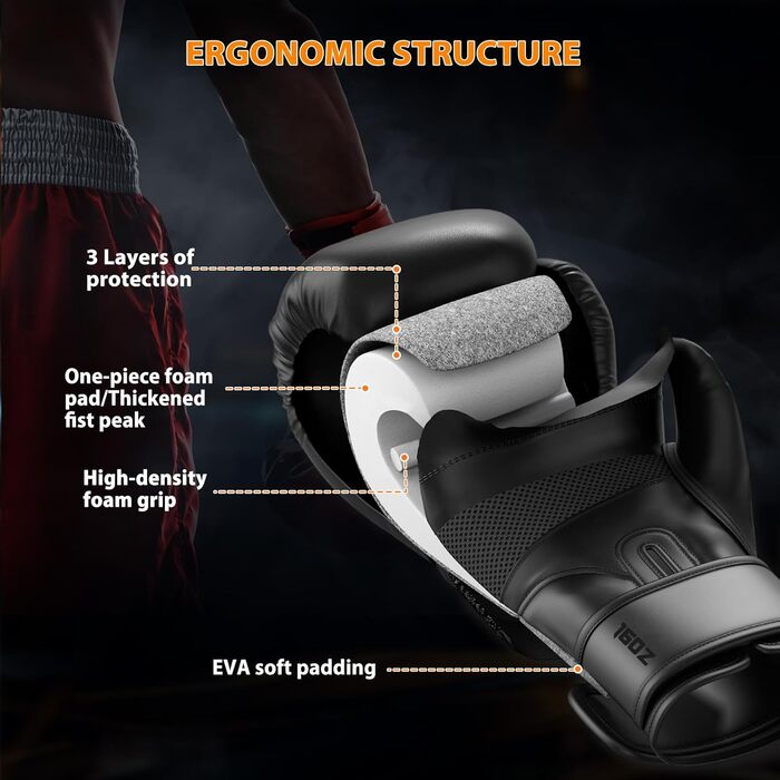 Боксерські рукавички Dripex з PU шкіри, 8-16 oz, для чоловіків, жінок, молоді, MMA, муай-тай, кікбоксинг